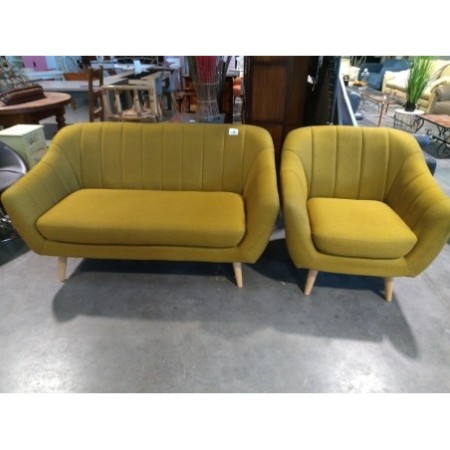 Canapé + fauteuil Vert