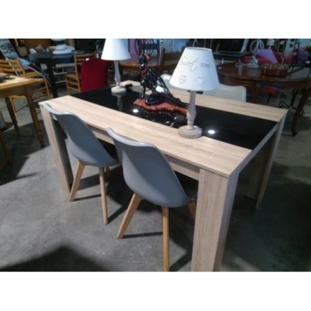 table cerusée 140x90 + 4 chaises