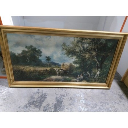 grand tableau equestre paille