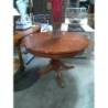 Table ronde en bois avec rallonge intégrée