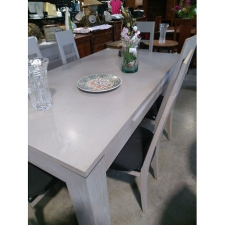 table grise + 6 chaises