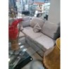 Canapé d'angle convertible en tissu gris