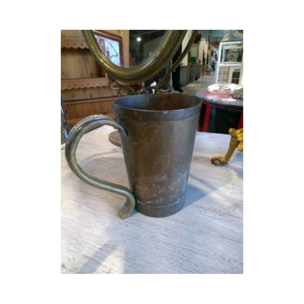 pot bronze ancien anse courbé 