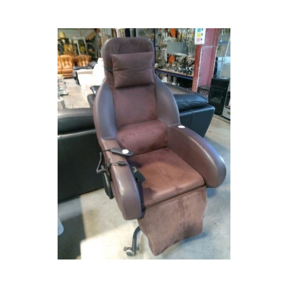 Fauteuil électrique marron 