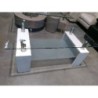 Table basse vitrée + bois blanc 60x110