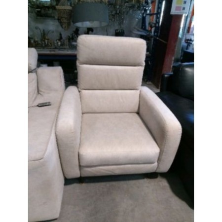 Canapé relax électrique 3 places + fauteuil suédine