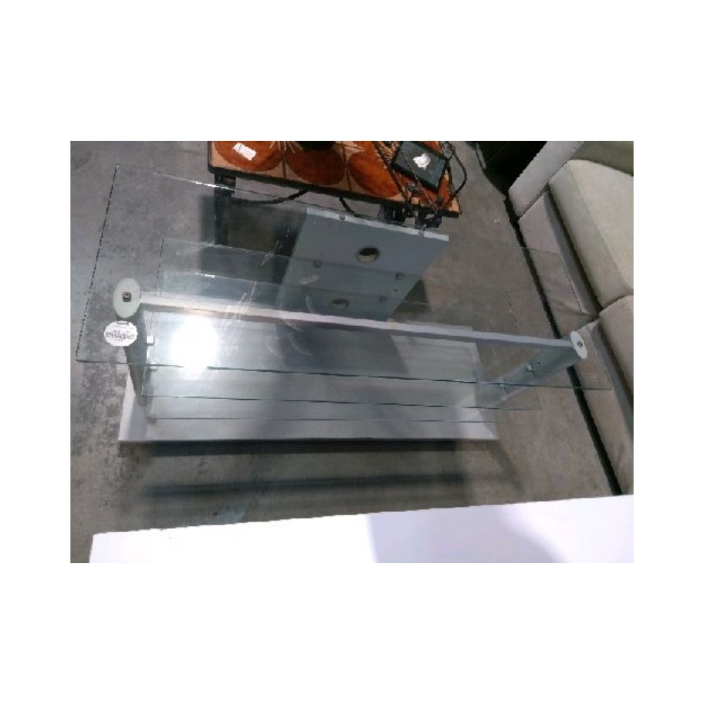 meuble télé 3 étages en verre 