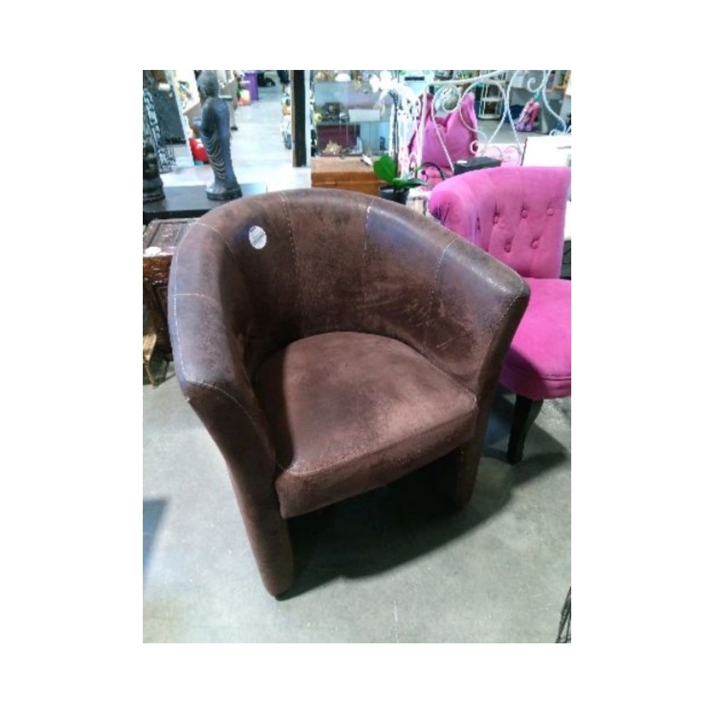 fauteuil club marron