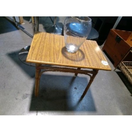 Table d'appoint formica et bambou