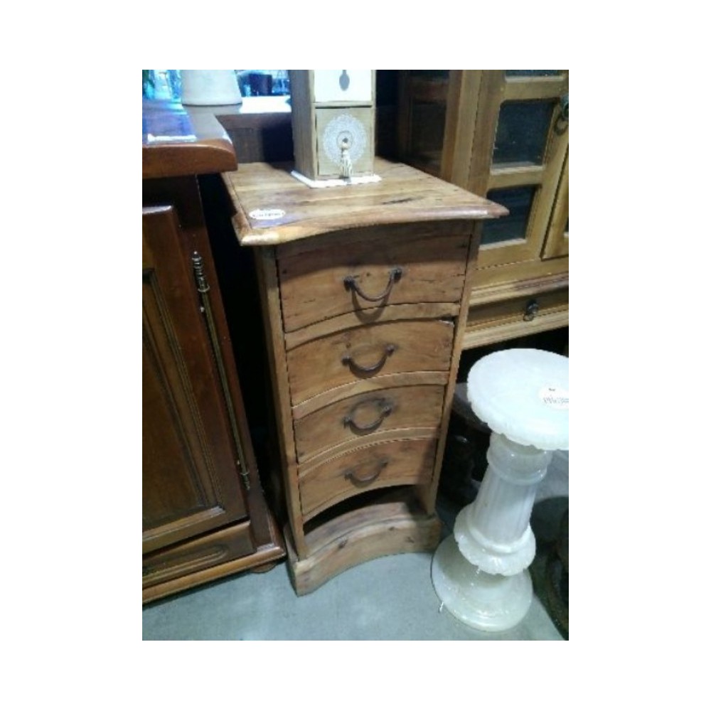 Chiffonier bois 4 tiroirs incurvé